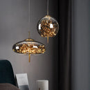 Lustre de chevet rouge en filet nordique pour fille