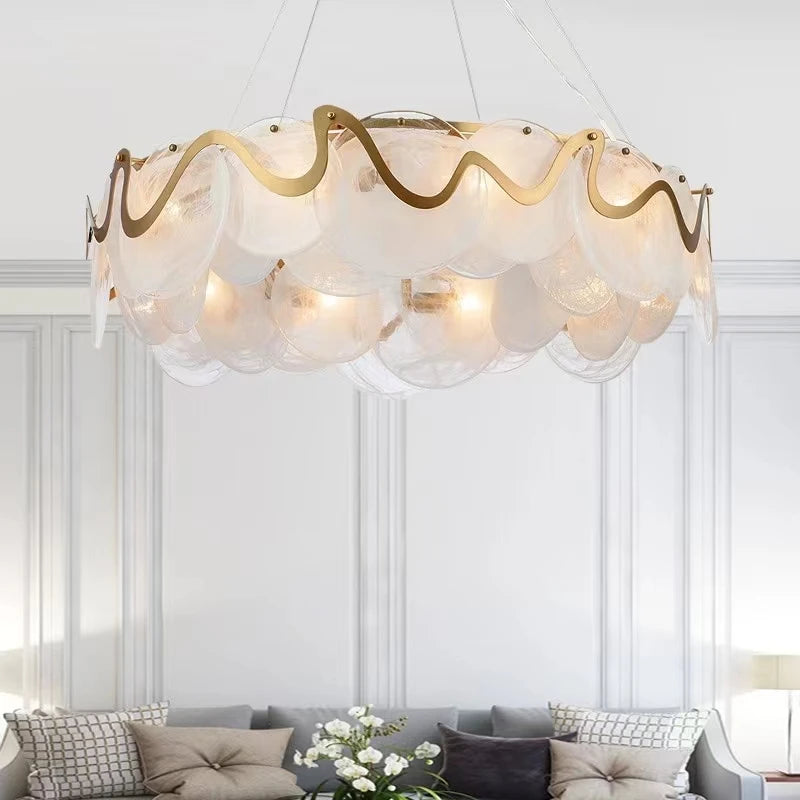 lustre nordique doré suspension créative pour hôtel - vue 5 sur 14