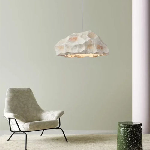 Wabi Sabi designer restaurant pendant lamp minimalist bedroom LED creative chandeliers home decor bar hanging lights - vue 6 sur 10