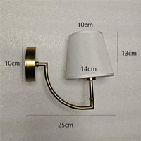 Minimalist nordic linen wall light for interior decoration