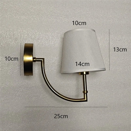 Minimalist nordic linen wall light for interior decoration