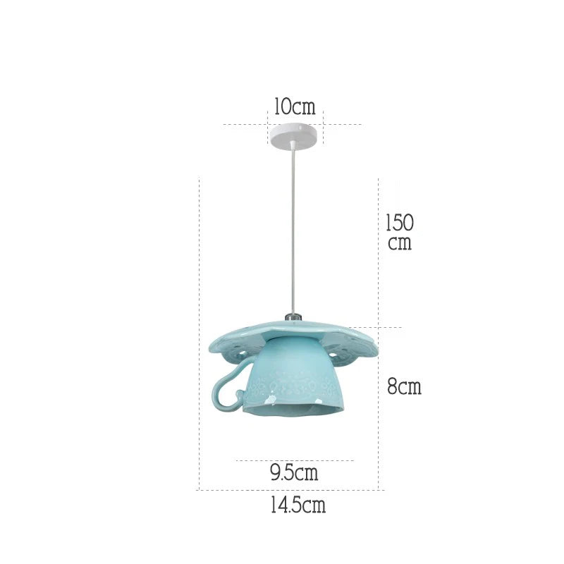 suspension moderne en céramique led théière pour cuisine - vue 15 sur 30