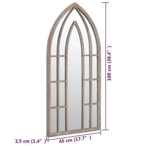 Sand mirror 100x45 cm iron for indoor use, home decoration wall decal living room decoration - vue 7 sur 7