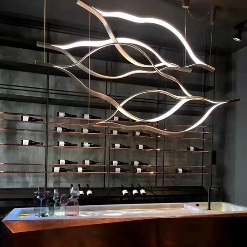 lustre led créatif postmoderne en forme de lèvre