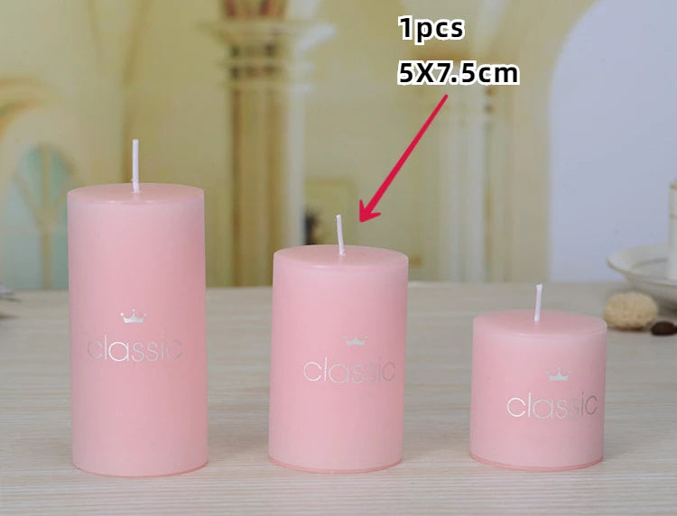 bougies piliers parfumées décoratives sans fumée en plusieurs tailles et couleurs - vue 15 sur 29