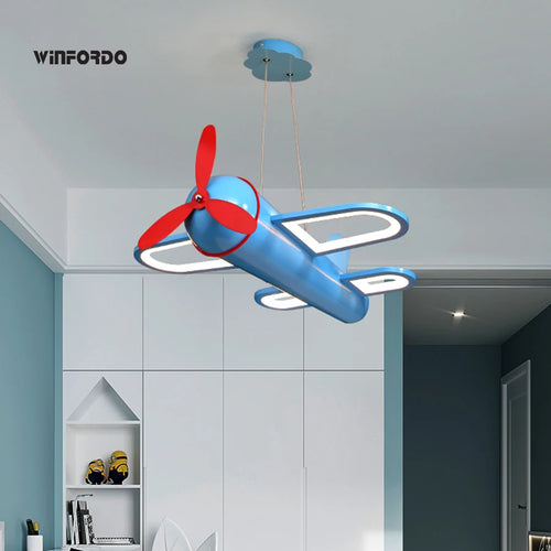 lustre led moderne en forme d'avion pour bébé garçon