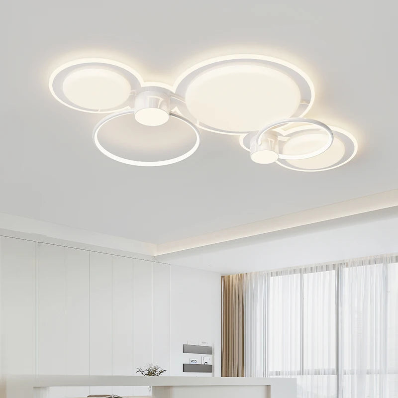 plafonnier led moderne avec anneau créatif pour intérieur décoratif - vue 3 sur 14