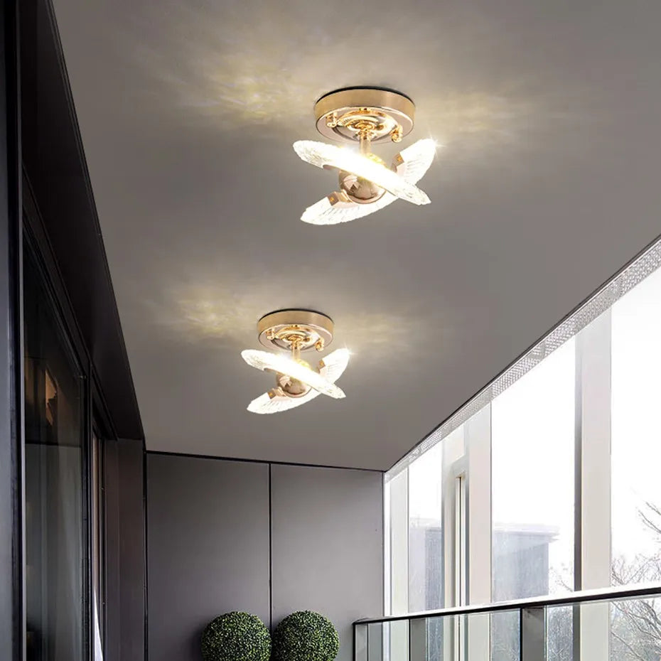 plafonnier led moderne en cristal luminaire intérieur décoratif - vue 3 sur 9