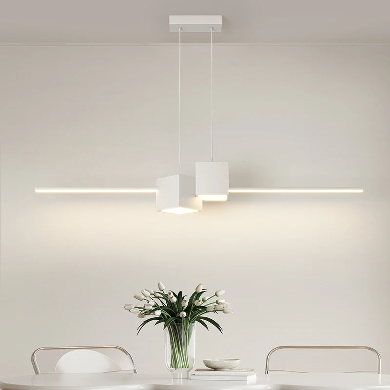 lustre led minimaliste pour éclairage intérieur moderne - vue 5 sur 10