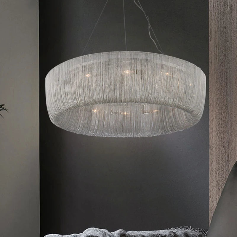 lustre de luxe créatif post-moderne avec gland chaîne - vue 4 sur 7