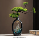 New Chinese welcome pine vase ornament, living room entrance TV cabinet, Bogu rack ornament, office housewarming gift