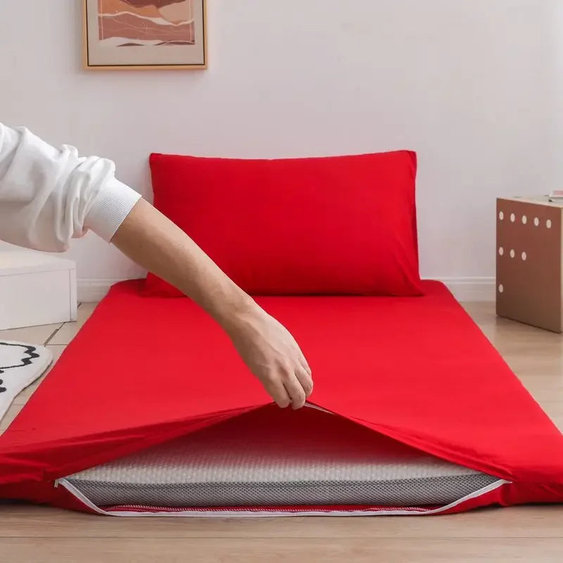 protège-matelas 360° fermé avec fermeture éclair pour lit étudiant