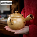 Theiere japonaise ceramique brute anse laterale avec infuseur