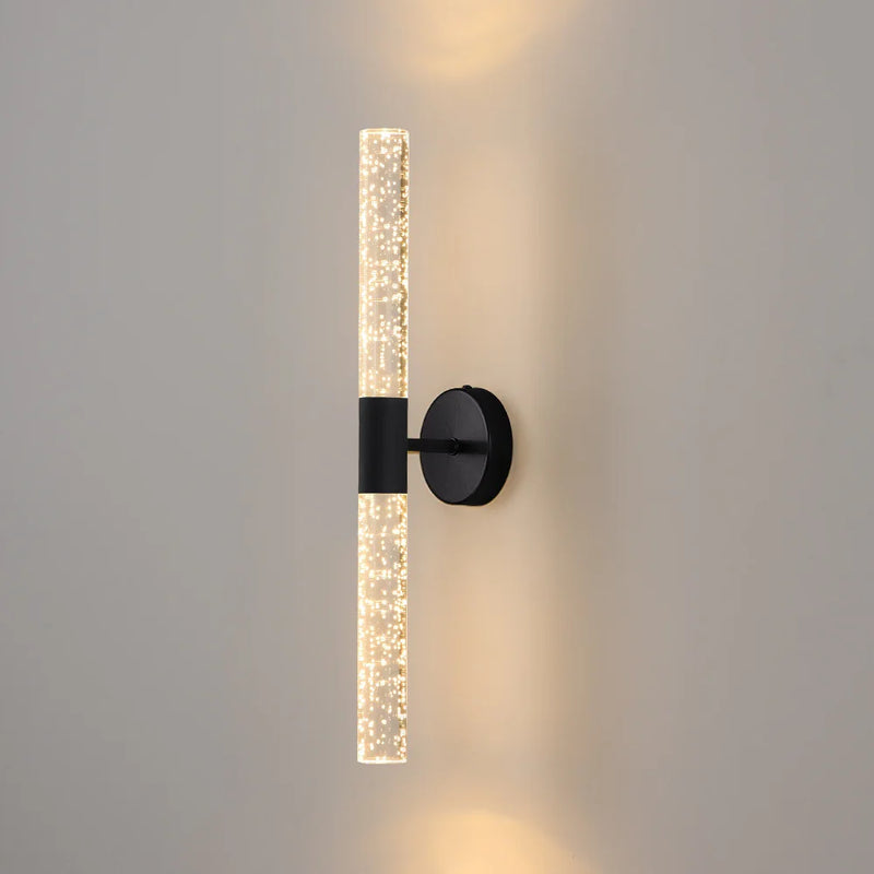 applique murale led double tête moderne cristal bulle