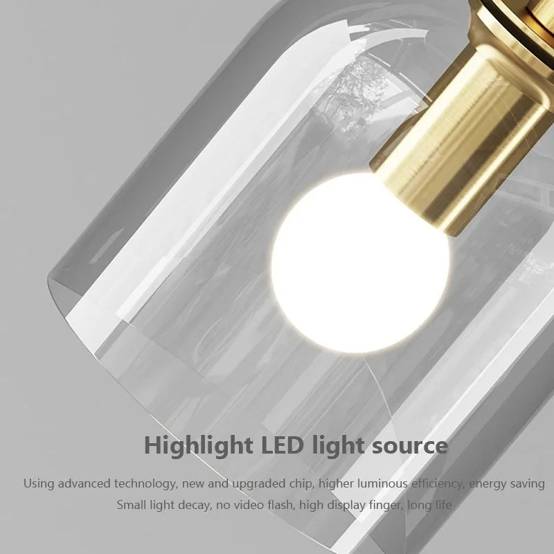 Suspension LED en verre minimaliste - vue 6 sur 7