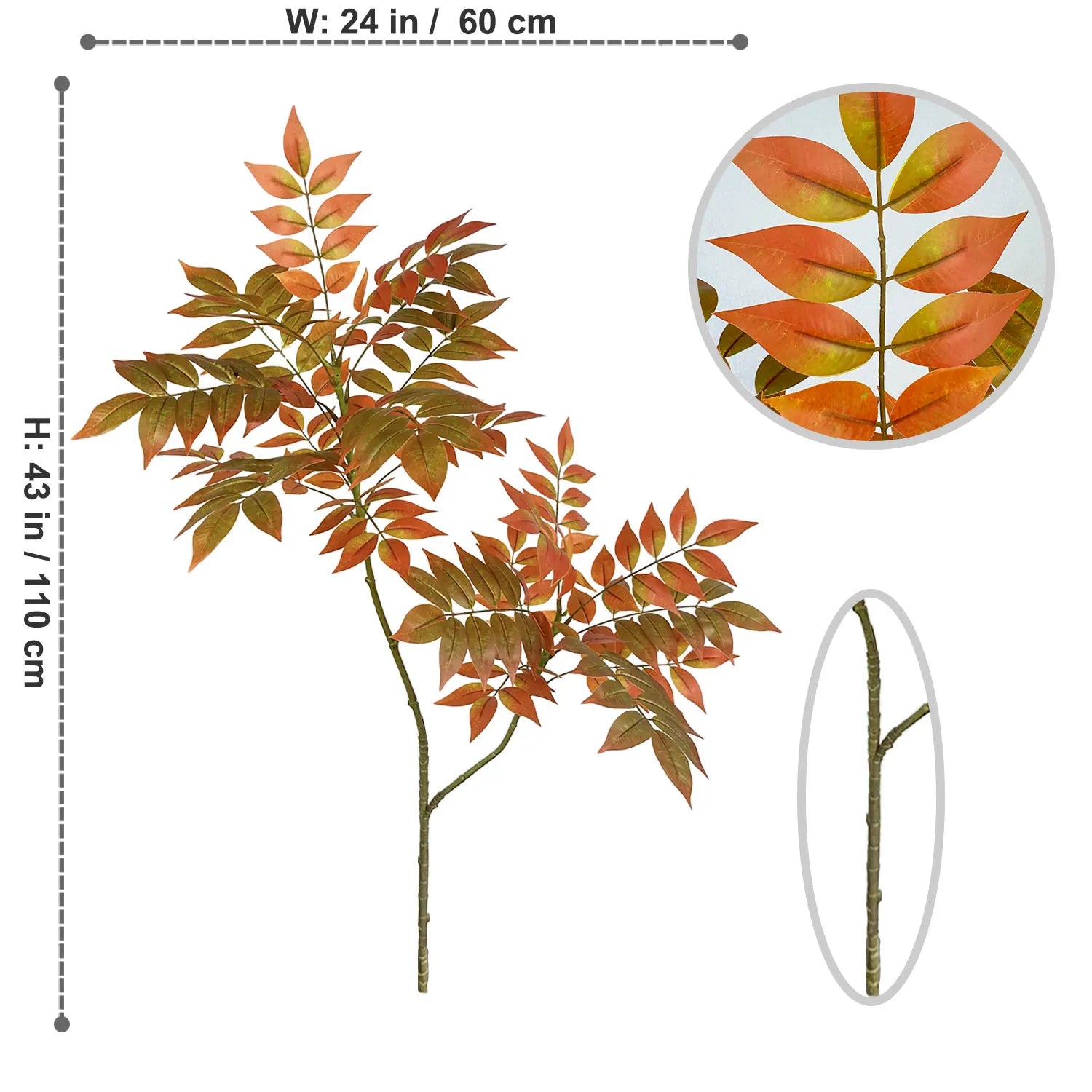 plantes artificielles grandes fausses branches pour décoration intérieure extérieure - vue 14 sur 14