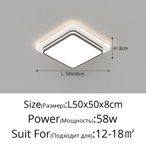 Modern minimalist LED ceiling light for creative decor - vue 13 sur 15