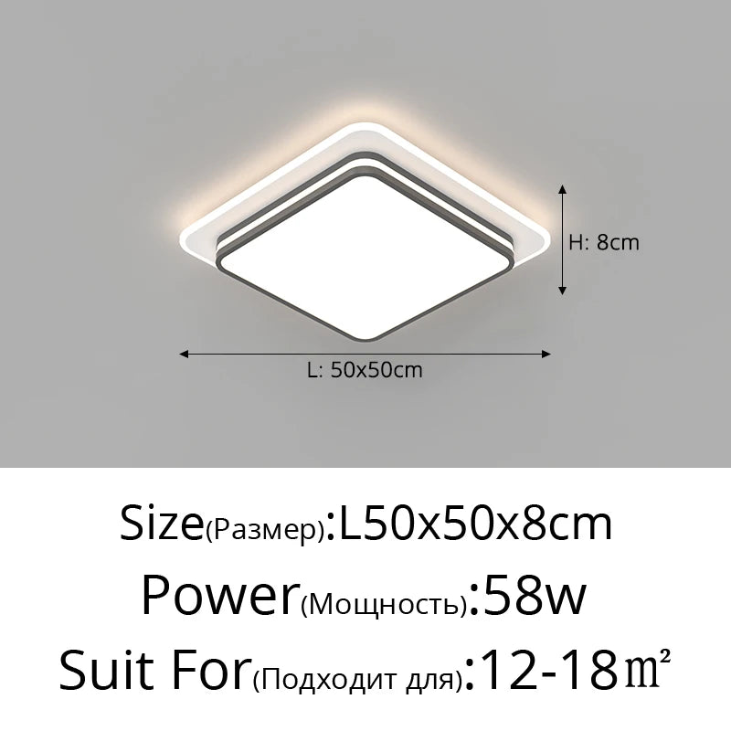Modern minimalist LED ceiling light for creative decor - vue 13 sur 15