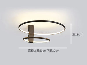 Modern circular LED ceiling light with creative 360-degree rotation