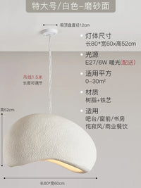 suspension nordique à led wabi-sabi en résine décorative pour intérieur créatif