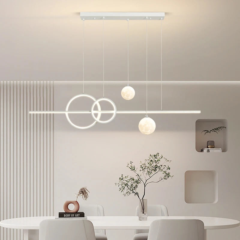 lustre led qiyimei pour décoration intérieure cuisine salon - vue 5 sur 12