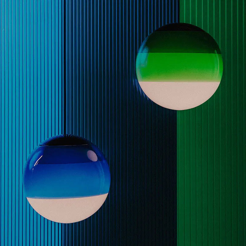 lustre suspension led moderne en verre dégradé pour intérieur - vue 5 sur 12