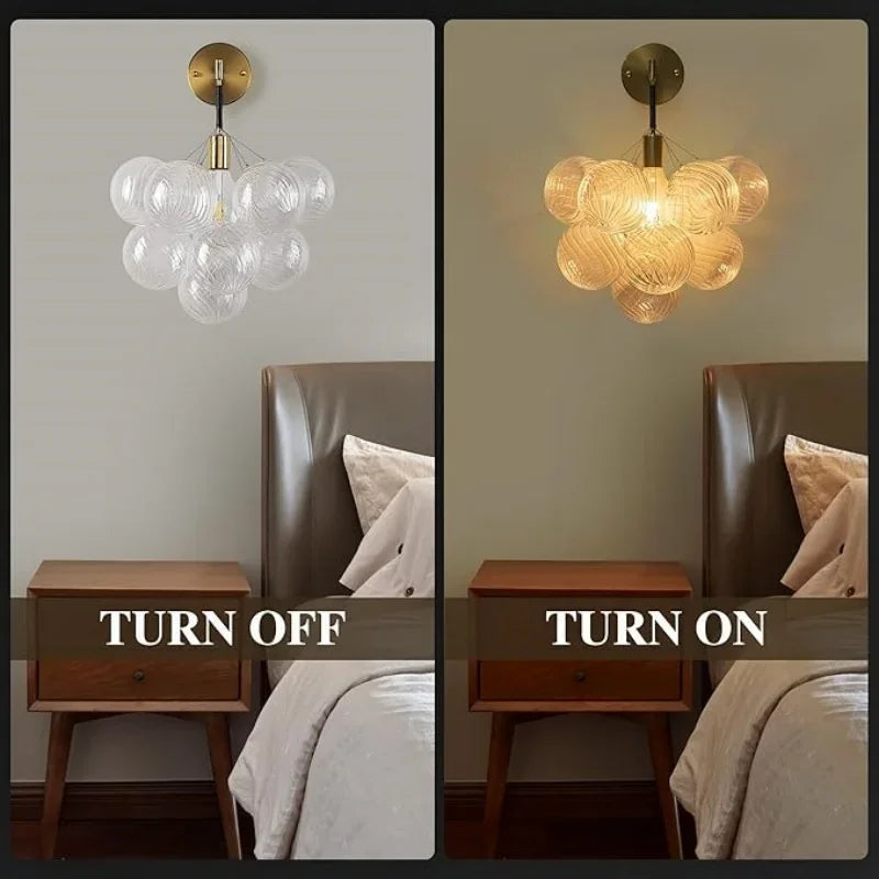 applique murale design en verre avec boules pour intérieur moderne - vue 7 sur 8