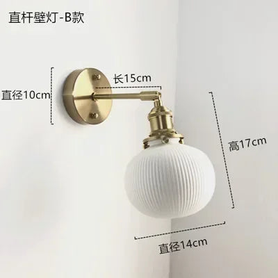 Minimalist Japanese retro ceramic pendant light for interior decoration - vue 14 sur 21