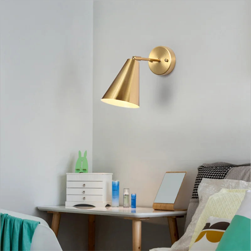 SANBUMG lumière LED applique moderne réglable 180 degrés applique murale E27 tête applique nordique pour salon - vue 3 sur 12