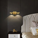 Applique murale moderne miroir LED dorée
