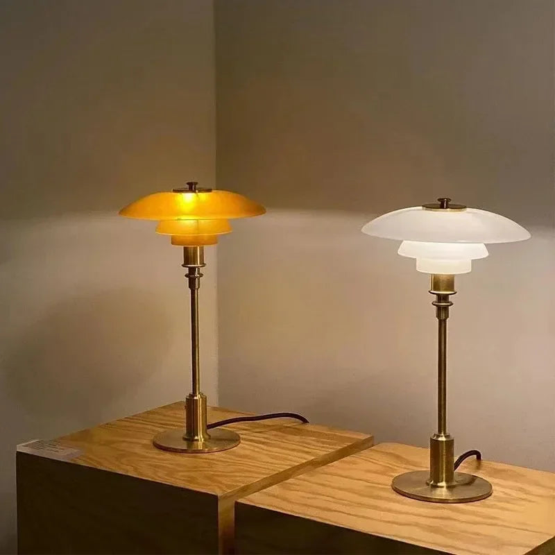 lampe de table led design nordique rétro style danois élégant - vue 3 sur 10