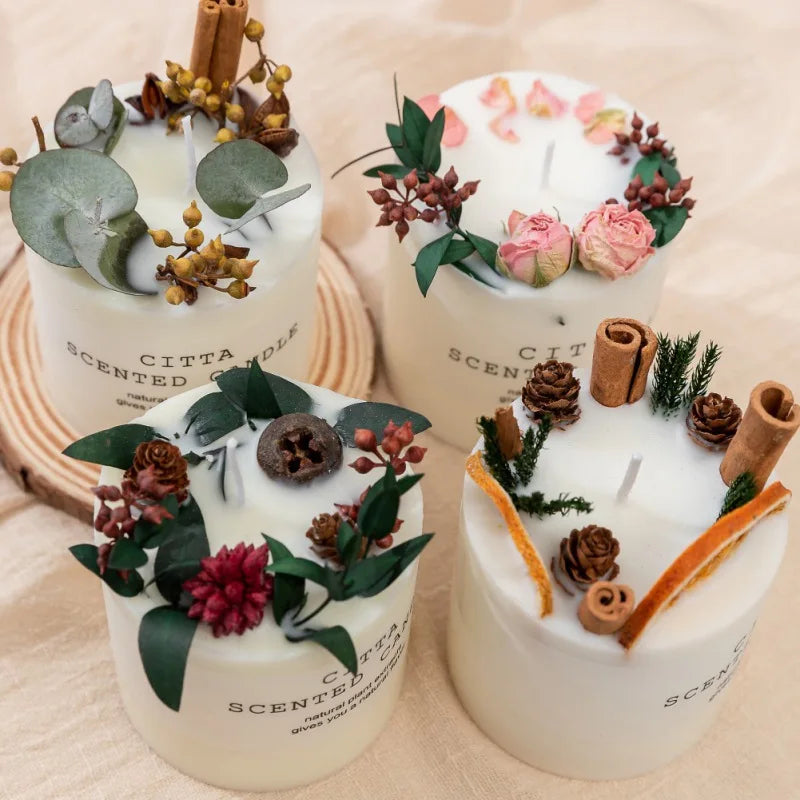 bougies d'aromathérapie romantiques en cire de soja pour moments de détente - vue 2 sur 9