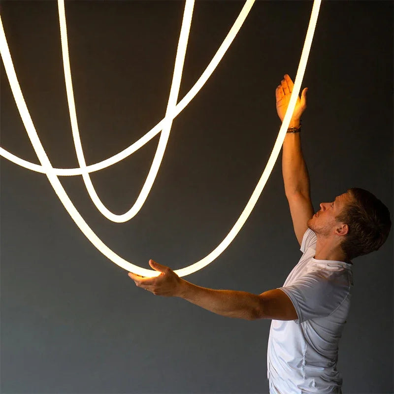 lustre minimaliste sandyha en ligne art design led - vue 6 sur 10