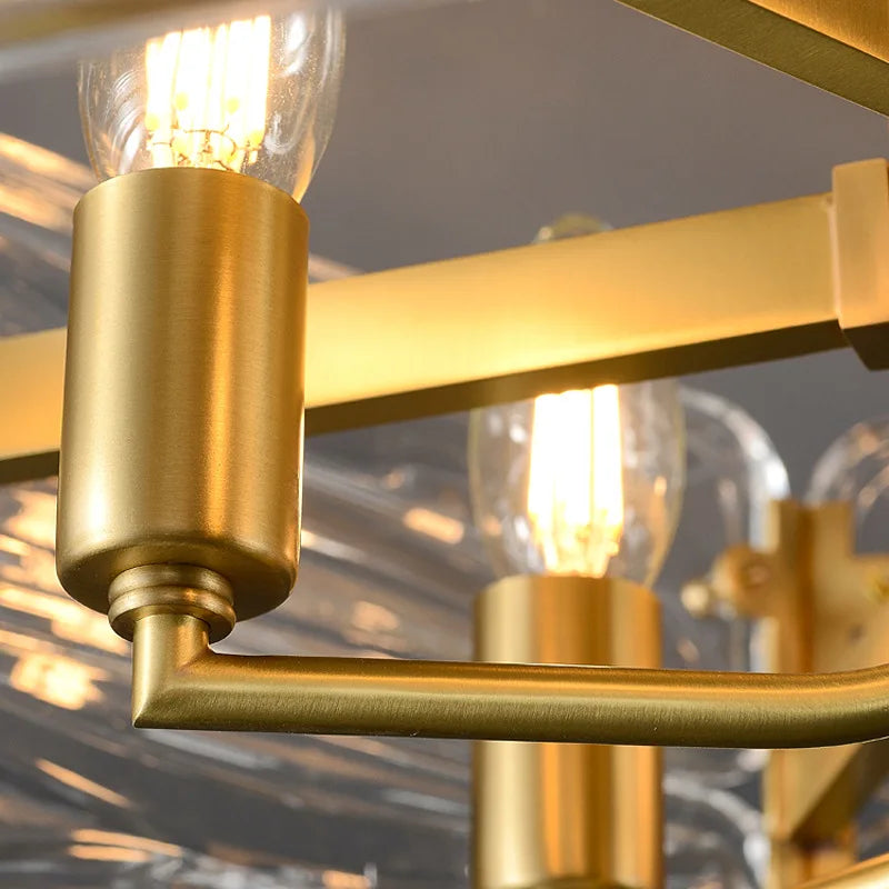 lustre nordique en cuivre led monté en surface moderne et luxueux - vue 6 sur 13