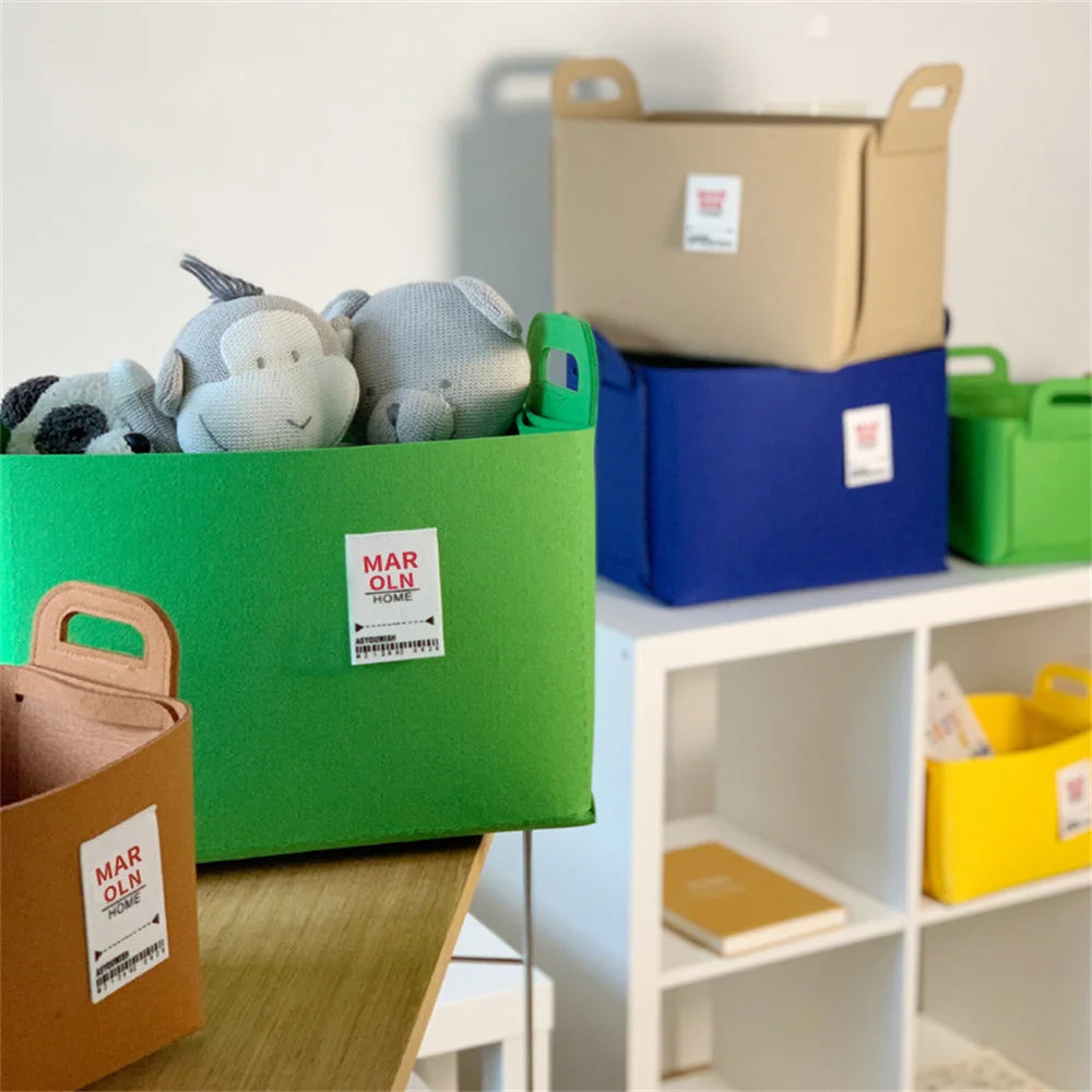 boîte de rangement pliable en feutre pour décoration et camping - vue 4 sur 5