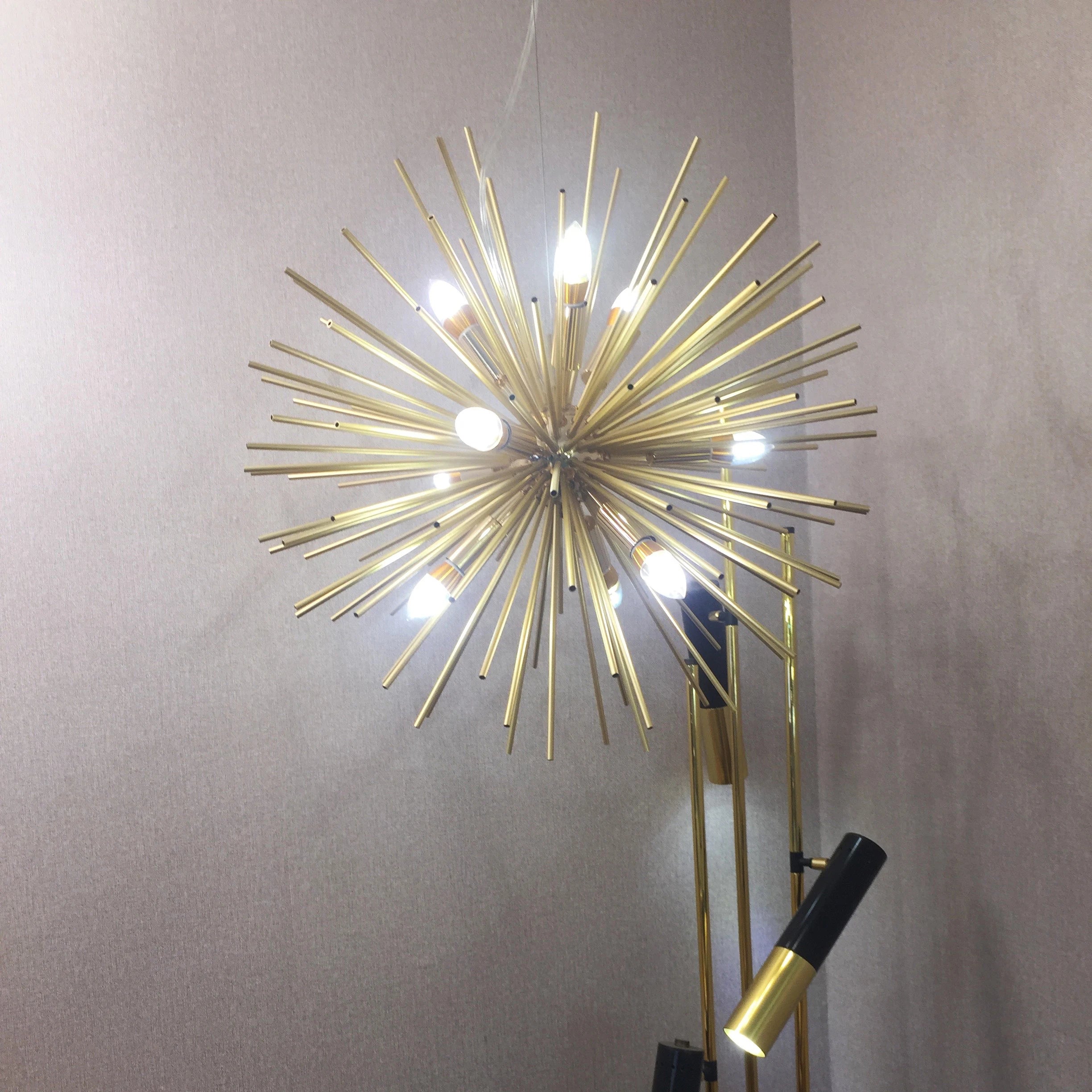 lustre nordic led aluminium pissenlit éclairage spoutnik winfordo - vue 4 sur 7