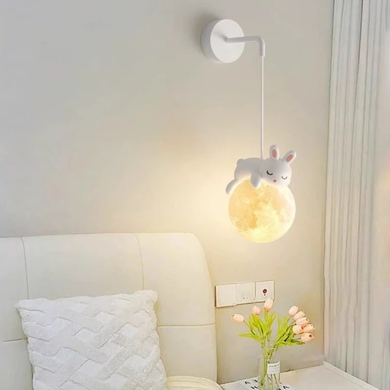 Applique murale lapin ours blanc nordique simple garçon fille bébé - vue 3 sur 8