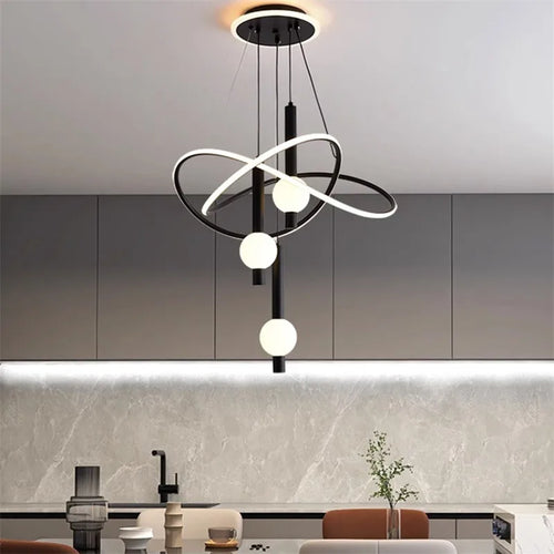 Minimalist post-modern chandelier for elegant interior decor - vue 4 sur 8