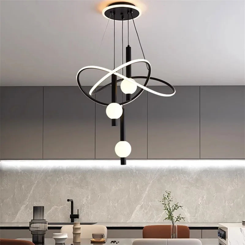 Minimalist post-modern chandelier for elegant interior decor - vue 3 sur 8