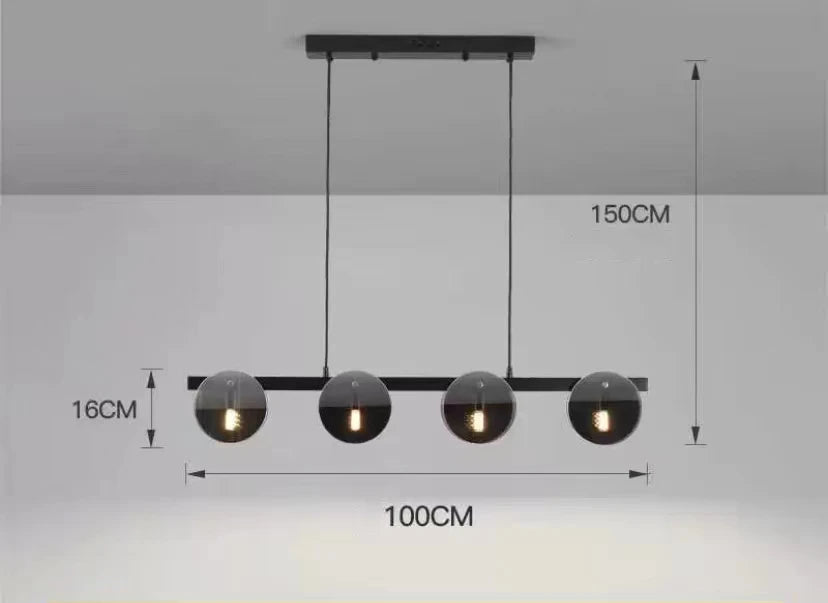 Vintage Nordic glass chandelier for interior decoration