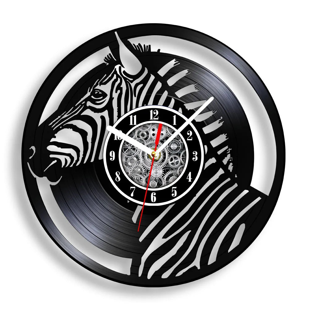 horloge murale vinyle cheval décoration équestre artisanale cadeau unique - vue 20 sur 22