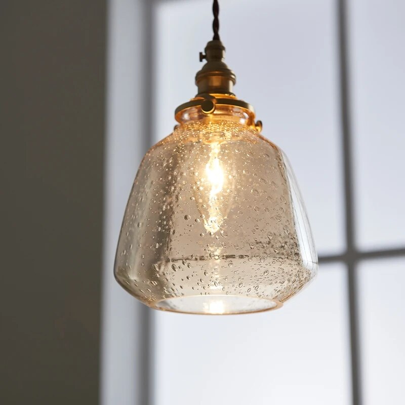 Suspension LED forme en verre mouillé - vue 3 sur 12