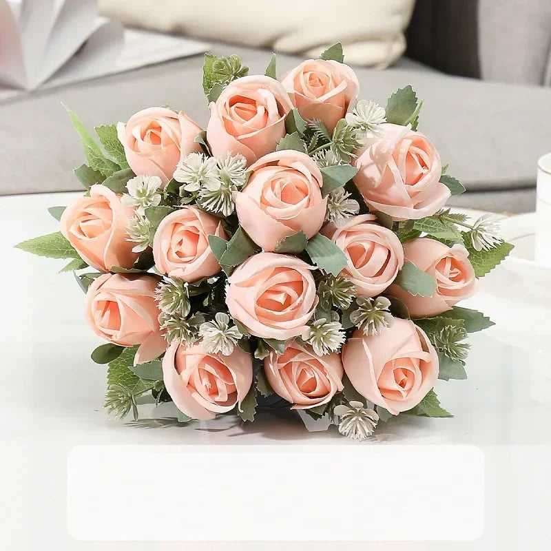 décoration florale en soie roses artificielles pour intérieur et extérieur - vue 6 sur 14