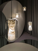 Natural marble glass chandelier modern minimalist decorative