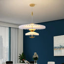 minimalist folding pleated chandelier led flying saucer