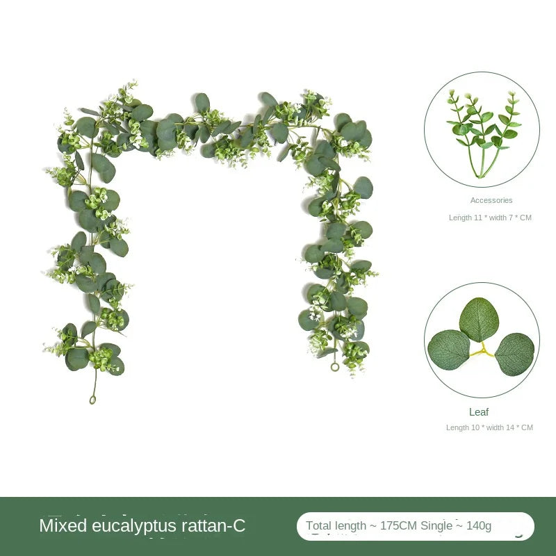 guirlande eucalyptus artificielle pour décoration de mariage et jardin - vue 12 sur 14