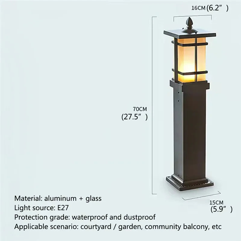lampe de jardin extérieure led étanche design contemporain pour villa - vue 18 sur 47