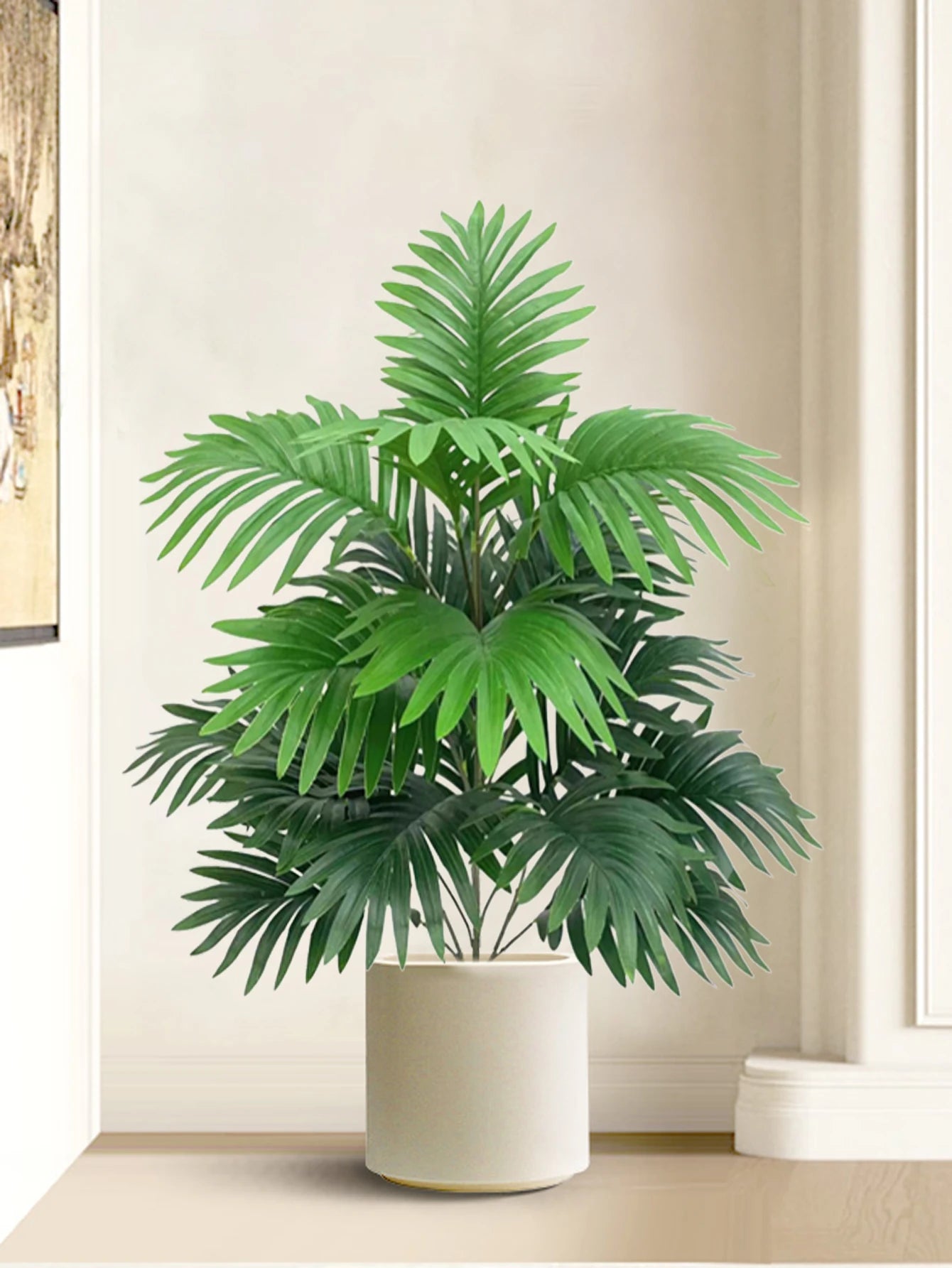 palmier artificiel avec feuilles tropicales pour décoration intérieure - vue 7 sur 8