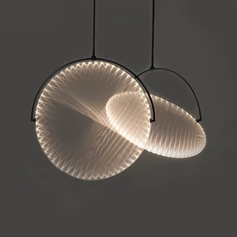 lustre en tissu nordique design soucoupe volante créative et moderne - vue 5 sur 9