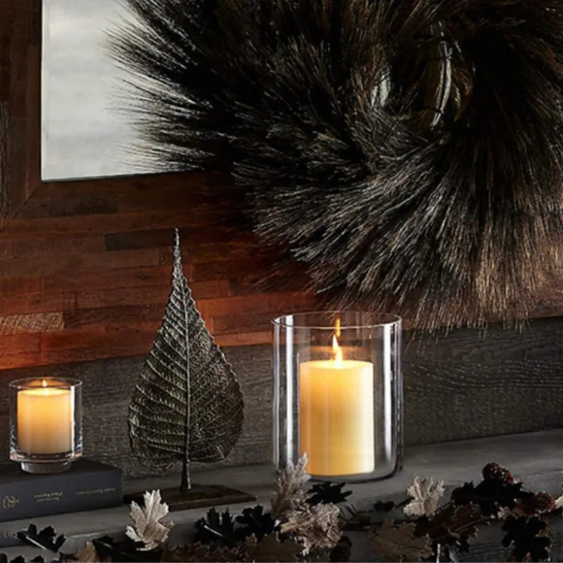 bougeoirs en verre transparent en forme de tasse décoration festive pour la maison - vue 7 sur 10